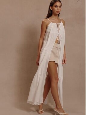 Meshki Lenny Front Tie Top White